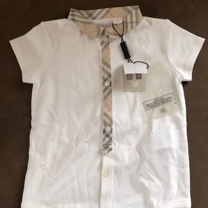 Burberry Layette Tannar Short Sleeve Bodysuit